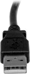StarTech USB 2.0 A naar linkshoekige B-kabel - 3 m - Hoogwaardige aansluiting - Zwart