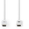 Nedis CCGW64750WT10 - USB-C 3.2 Gen 2-kabel - 4K-ondersteuning - Wit