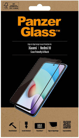 PanzerGlass Screenprotector Geschikt voor Xiaomi Redmi Note 10 (5G) / Redmi 10 - PanzerGlass Case Friendly Screenprotector smartphone