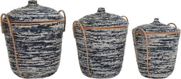 Basket spelset DKD Home Decor Rotan Boho (51 x 51 x 65 cm)