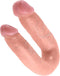 King Cock U-Shaped Double Trouble Dubbele Dildo Medium - beige
