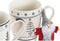 Mok DKD Home Decor Roze Zwart Porselein Bone China (360 ml) (2 Stuks)
