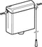 Geberit opbouwreservoir - hooghangend - single flush - wit