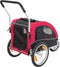 Trixie Joggerset - Fietskar Large - 360 graden zwenkwiel - Rood/Zwart