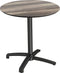 X Cross Terrastafel Zwart Frame + Tropical Wood HPL 70 cm - Essentials 110031270 - Horeca & Professioneel