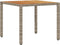 vidaXL Tuintafel met acaciahouten blad 90x90x75 cm poly rattan grijs