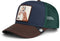 Goorin Bros Tricolor Giraffe Cap - Truckerpet - Geborduurde giraffe - Bruin Blauw Groen