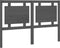 vidaXL - Hoofdbord - 145,5x4x100 - cm - massief - grenenhout - grijs
