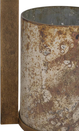 PTMD Werner Windlicht - 17,5 x 12,5 x 27,5 cm - Glas - Goud