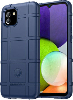 iMoshion Hoesje Geschikt voor Samsung Galaxy A03 Hoesje Siliconen - iMoshion Rugged Shield Backcover - Blauw