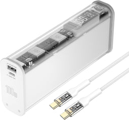 4smarts Lucid Block - Powerbank 20.000 mAh - Snellader 100W met Digitale Display - Wit