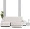 Hoes voor chaise longue met korte armleuning links Eysa LEVANTE Wit 100 x 110 x 240 cm