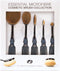 Rio BROM - Microfibre make-up kwasten set - 5-delig - zwart en bruin (5 stuks)