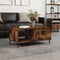 vidaXL - Salontafel - 90x50x40 - cm - bewerkt - hout - gerookt - eikenkleurig