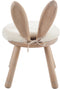 J-Line kinderstoel Oor Konijn - hout - naturel/wit