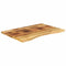 vidaXL - Bureaublad - met - ronding - 90x50x2,5 - cm - massief - ruw - mangohout
