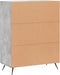 vidaXL - Dressoir - 69,5x34x90 - cm - bewerkt - hout - betongrijs