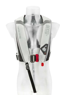 Besto Comfort fit Pro 300N MH - Automatisch reddingsvest - Harnas - Wit/zwart