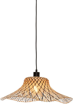 GOOD&MOJO Hanglamp Ibiza - Bamboe/Zwart - 50x50x15cm - - Hanglampen Eetkamer, Slaapkamer, Woonkamer