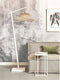 GOOD&MOJO Vloerlamp Ibiza - Bamboe Wit/Naturel - 83x65x176cm - - Staande lampen voor Woonkamer - Slaapkamer