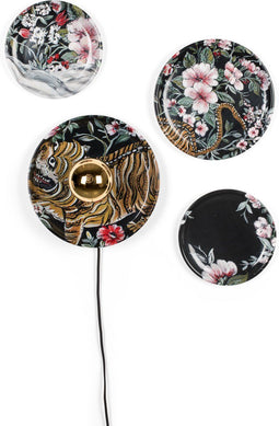 Bold Monkey No Food Here wandlamp tijger - Set van 4