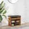 vidaXL - Schoenenbank - 62x32x50 - cm - bewerkt - hout - oud - houtkleurig