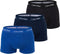Calvin Klein - 3-pack Low Rise Trunk Boxershorts - Aansluitende pasvorm - Zwart Blauw (3-pack)
