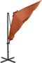 vidaXL - Zweefparasol - met - paal - en - LED-verlichting - 300 - cm - terracottakleur