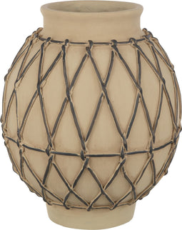 J-Line bloempot Berber - cement - beige - medium - Ø 30.5 cm