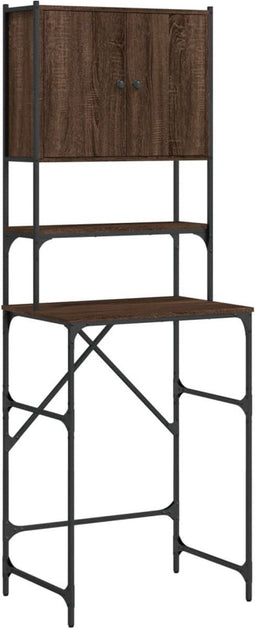 vidaXL - Wasmachinekast - 68x48,5x194 - cm - bruin - eikenkleur