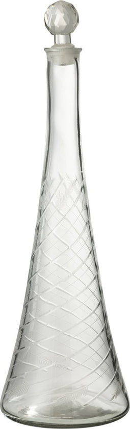 J-Line karaf Hals - glas - transparant