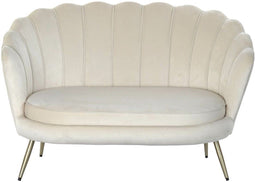 Home ESPRIT - Sofa Glamour - 130 x 77 x 83 cm - Crème