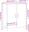 vidaXL - Dressoir - 69,5x34x90 - cm - bewerkt - hout - gerookt - eikenkleurig