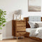 vidaXL - Nachtkastje - 40x35x69 - cm - bewerkt - hout - oud - houtkleurig