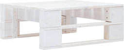 vidaXL - Tuinhocker - pallet - hout - wit