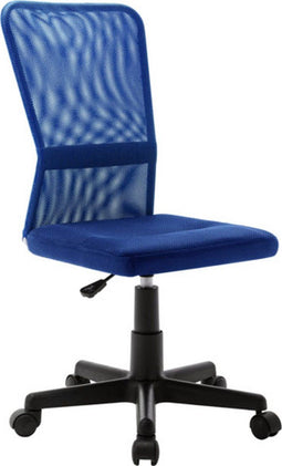 vidaXL - Kantoorstoel - 44x52x100 - cm - mesh - stof - blauw