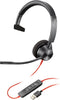 Plantronics Blackwire C5220 - Telefoonheadset - Noise Cancelling - Zwart/Rood