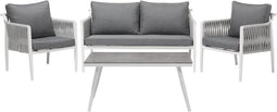 Beliani LATINA - Loungeset voor 4 - Wit - Aluminium