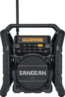 Sangean U-5 DBT - Bouwradio - DAB+ FM Bluetooth water- stof- en schokbestendig - Zwart