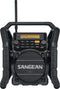 Sangean U-5 DBT - Bouwradio - DAB+ FM Bluetooth water- stof- en schokbestendig - Zwart