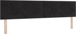 vidaXL - Hoofdbord - Met - Knopen - Tufted - Zwart - 200 - cm - Velvet