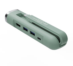 Ewent EW1148 - USB 3.2 Gen 1 Type-C Hub - 100W Power Delivery - Groen