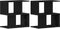 vidaXL - Nachtkastje - 2 - stuks - Zwart - Eiken - 50x30x51,5 - cm - Engineered - Hout