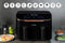 Hyundai Electronics - Digitale Airfryer Duo - Hetelucht friteuse - 8 Liter - Zwart rosegoud