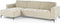 Furntastik Cannae 3 zits bank CL links, stof Rowan, taupe
