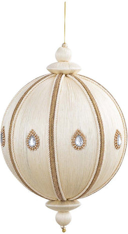 PTMD Kersthanger Marcuis - 20x20x30 cm - Polyester - Creme