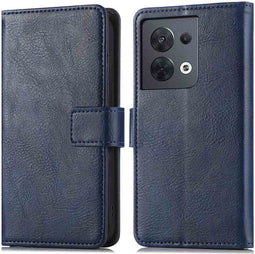 iMoshion Hoesje Geschikt voor Oppo Reno 8 5G Hoesje Met Pasjeshouder - iMoshion Luxe Bookcase - Donkerblauw