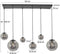 Steinhauer Bollique - hanglamp - 9-lichts - zwart - E27 GU10