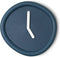 Ronde Klok Diepblauw / Round Clock Deepblue - Design klok Werkwaardig