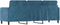 vidaXL - Driezitsbank - 180 - cm - fluweel - blauw